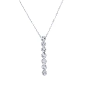 Heavenly Halo Silver Diamond Necklace