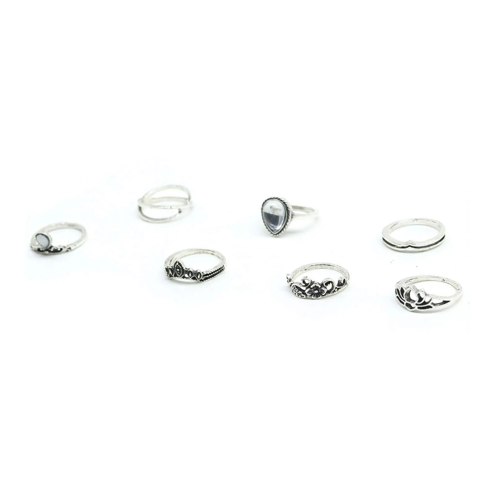 Joker & Witch Ira Set of 7 Rings for Women