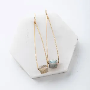 Labradorite Cubist Earrings