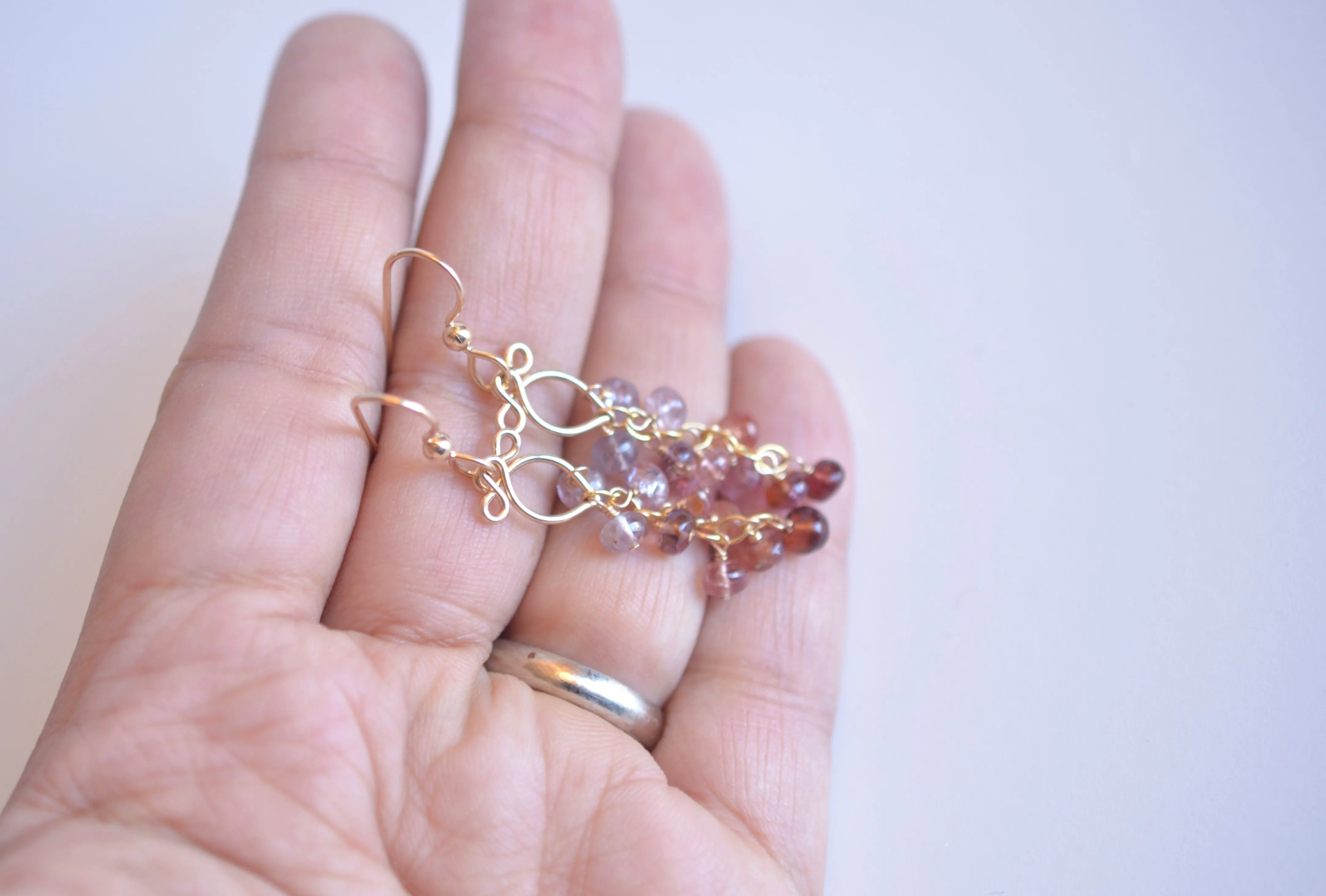 Leyla - Spinel, 14k Gold Filled Earrings