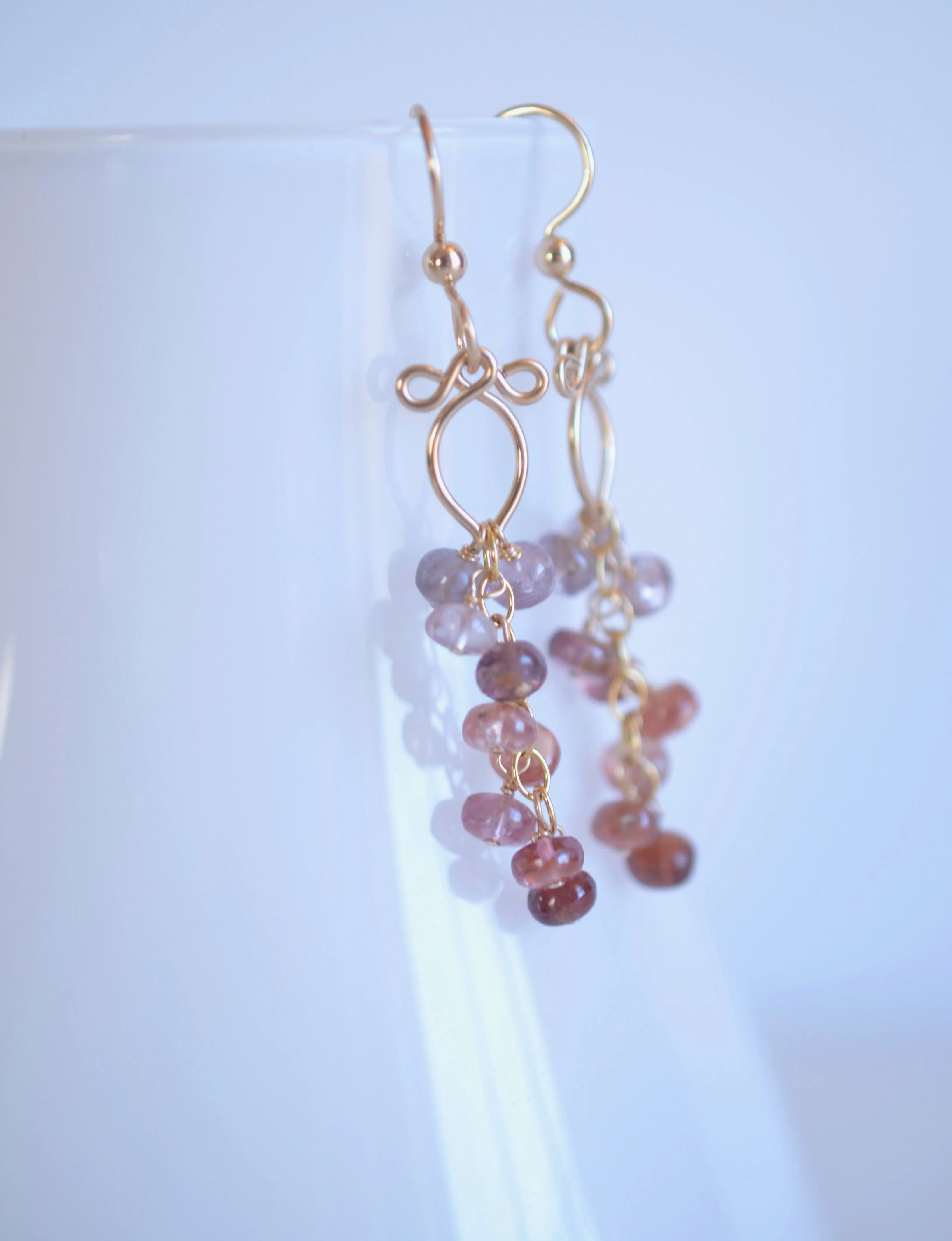 Leyla - Spinel, 14k Gold Filled Earrings