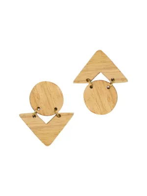 Mango Wood Reverse Earrings