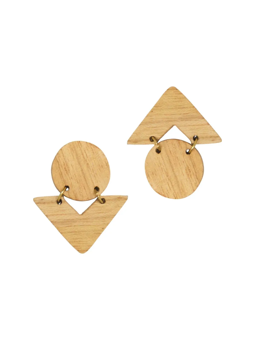 Mango Wood Reverse Earrings