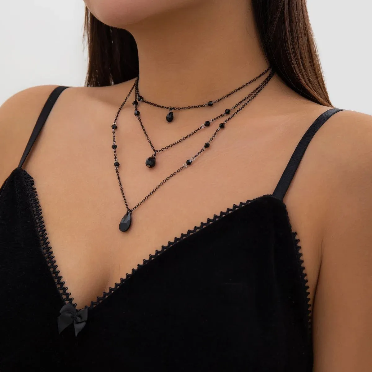 Midnight Obsidian Necklace Set