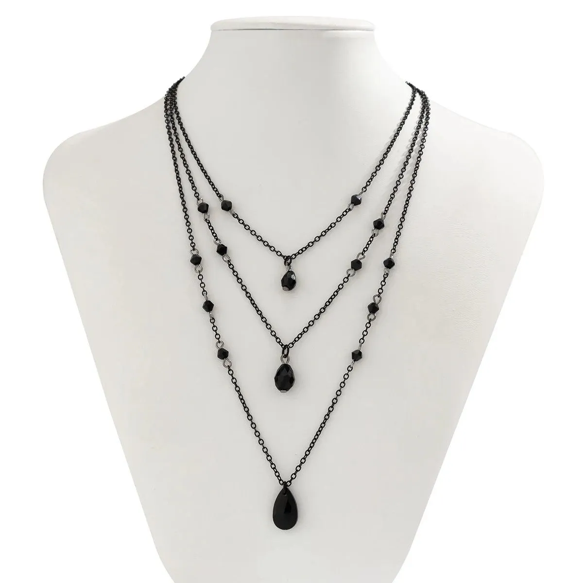 Midnight Obsidian Necklace Set