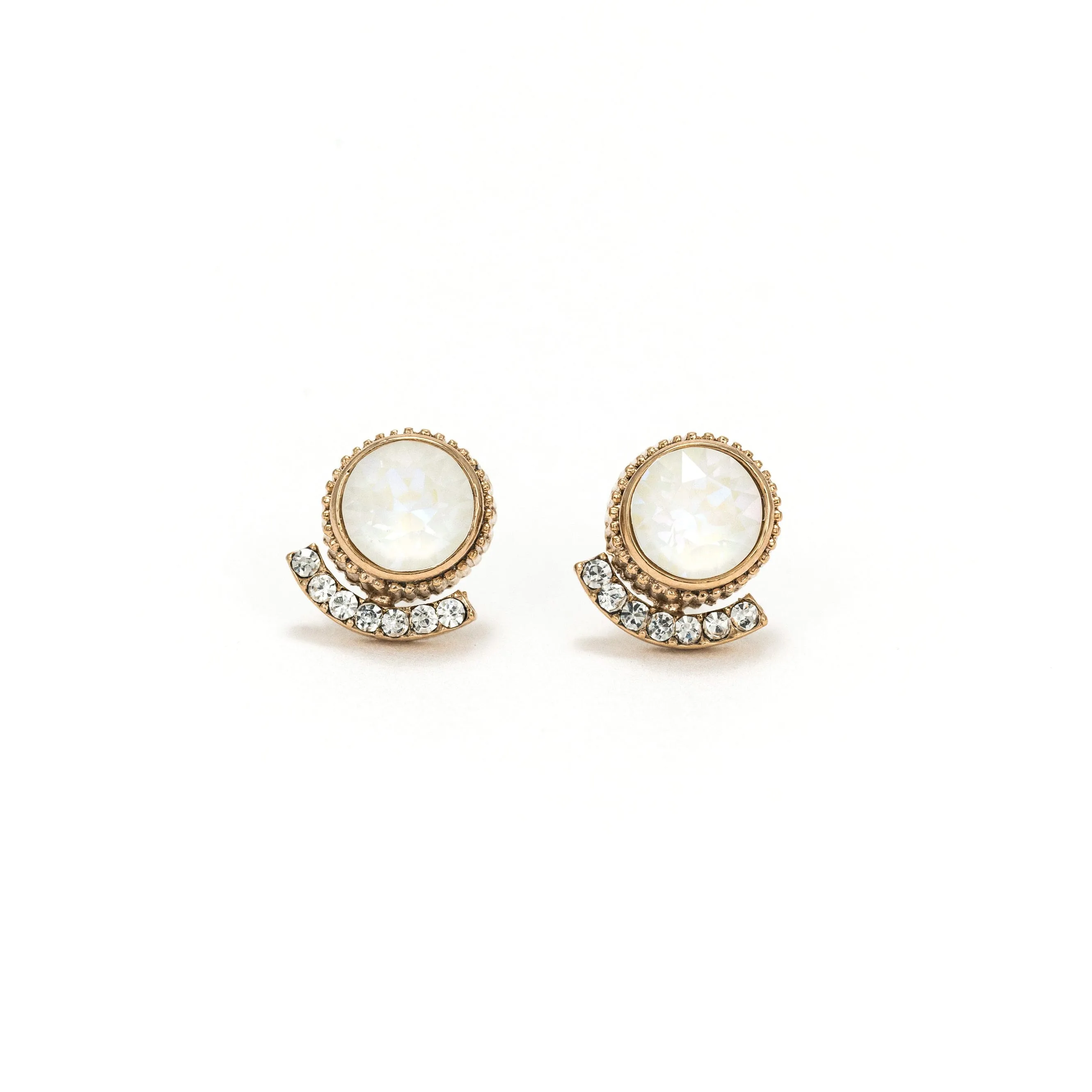 Mimosa Post Earrings White