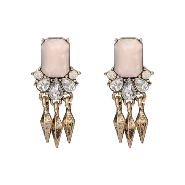 Mindy Blush Pink Fringe Earrings