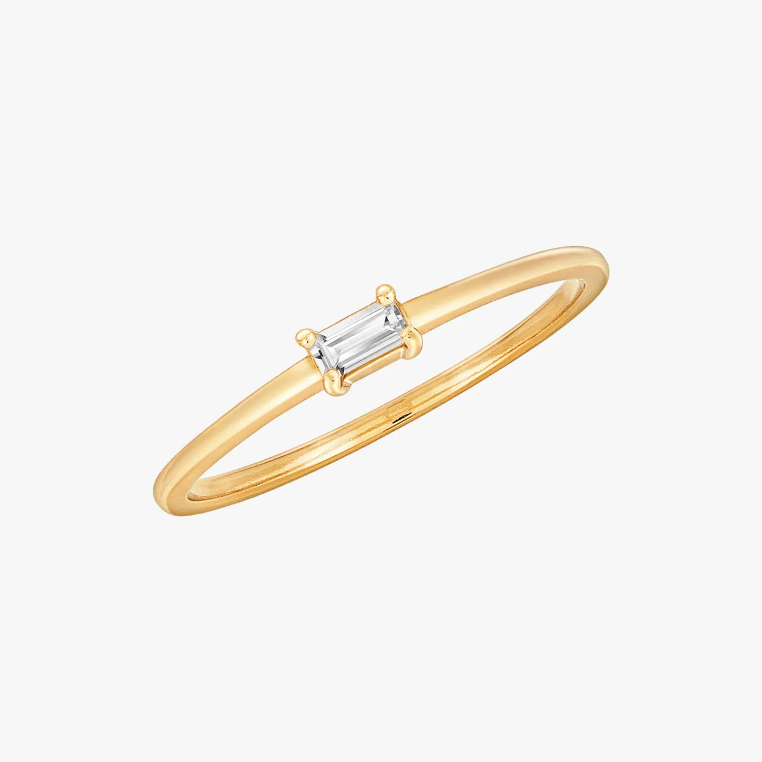 Minimal Baguette Ring Gold