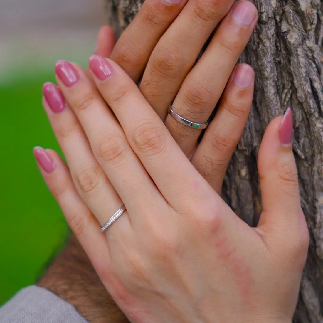 Minimal Couples 925 Silver Rings (Adjustable)