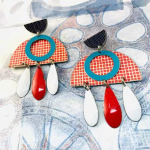 Mixed Circles Tin Post Earrings