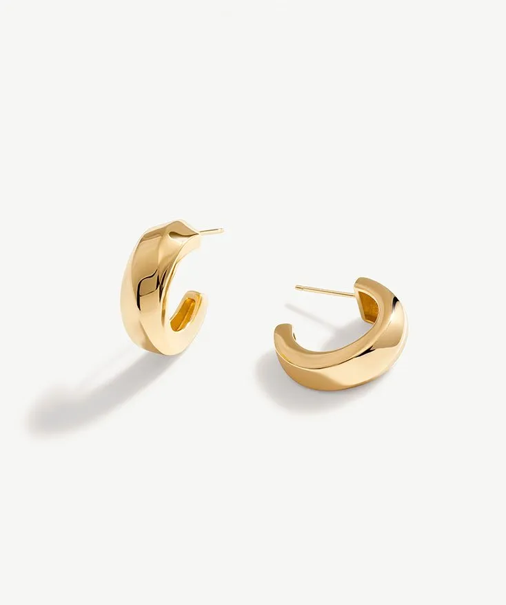 Modern Chubby Hoop Earrings