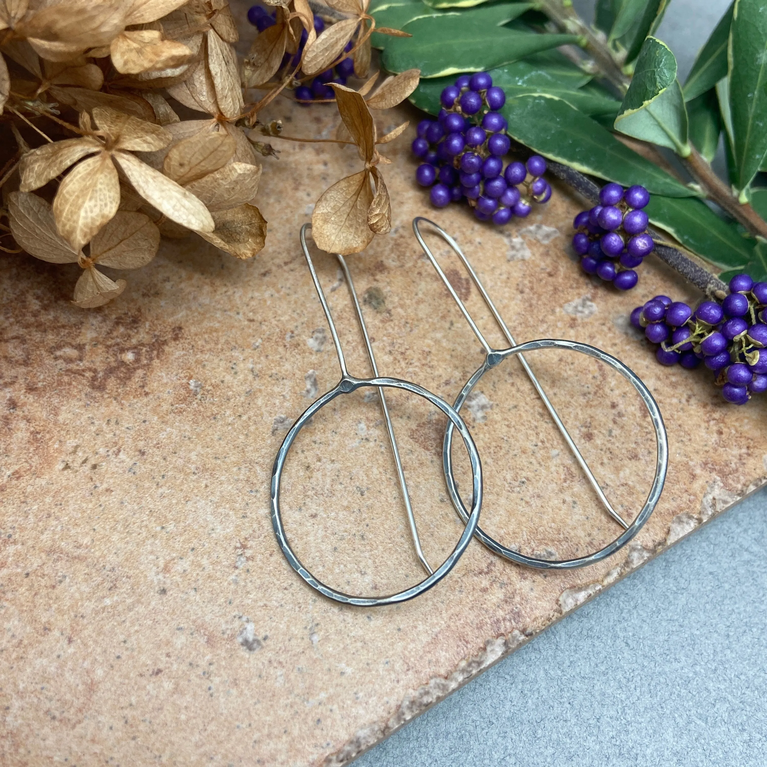 Modern Circle Earrings in Three Styles