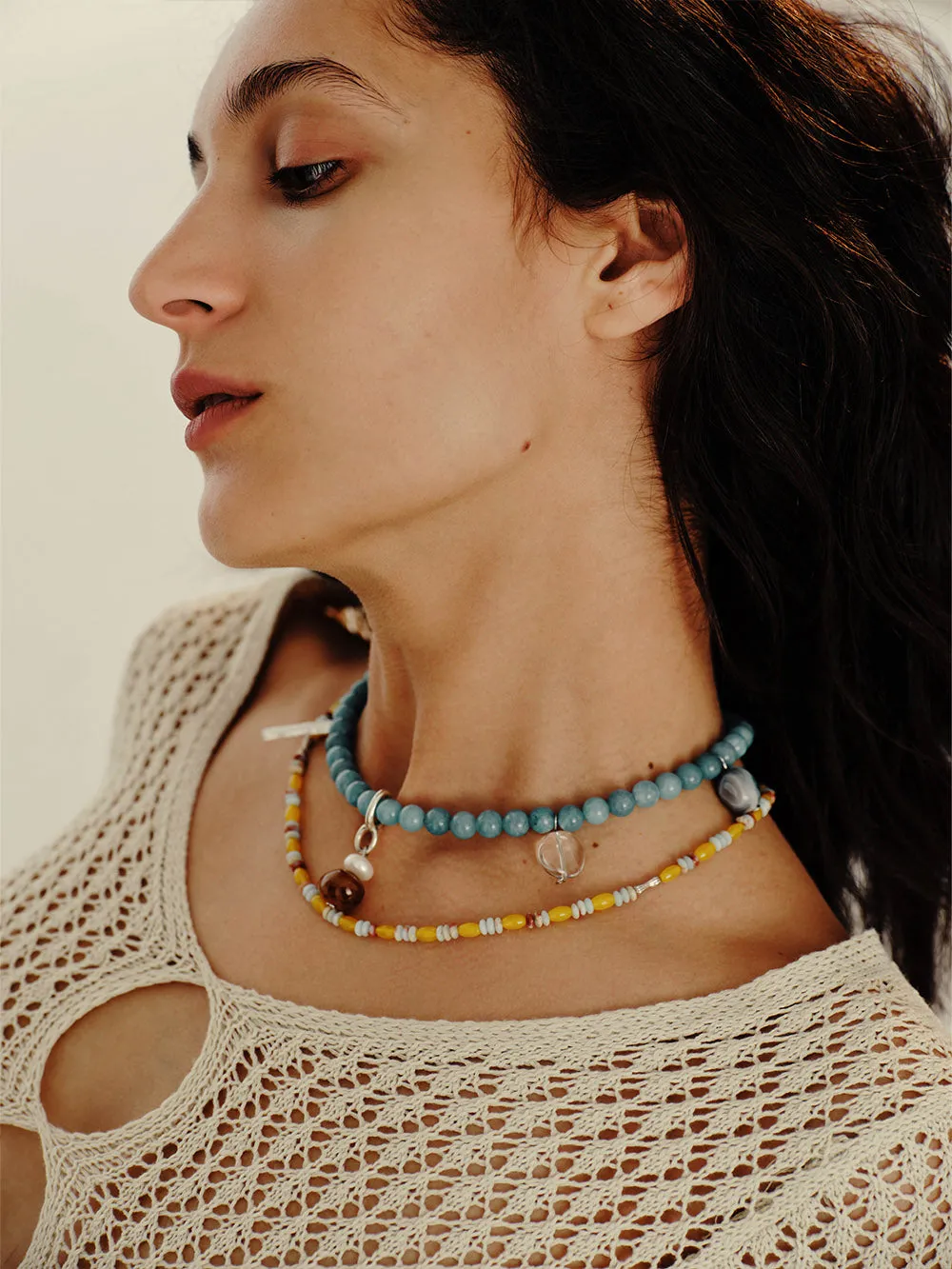 MUKTANK x JUUNNGLE NANAX Moonlake Blue Necklace