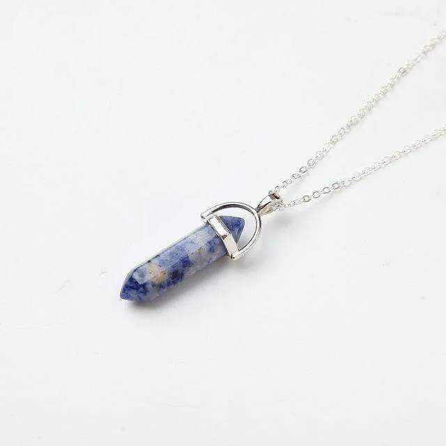 Natural Crystal Pendant Necklace