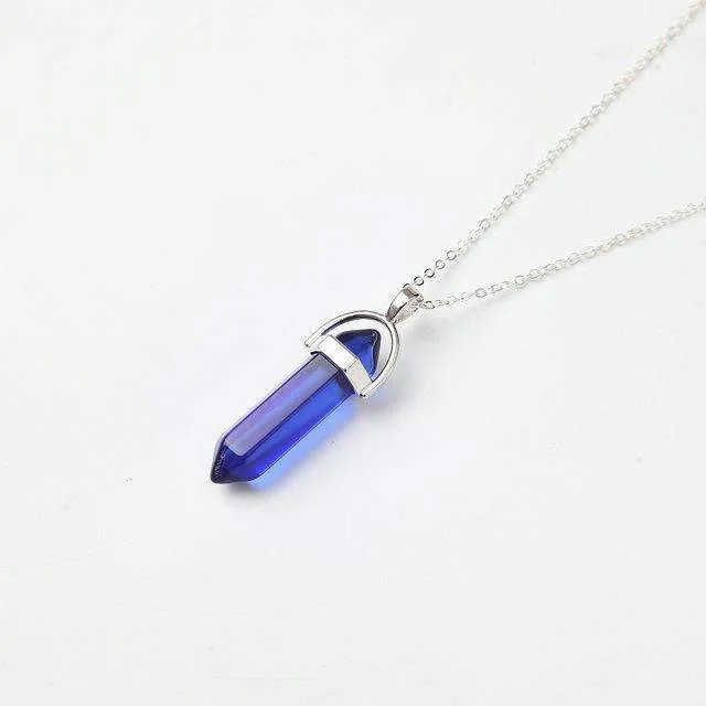 Natural Crystal Pendant Necklace