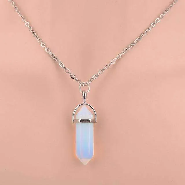 Natural Crystal Pendant Necklace