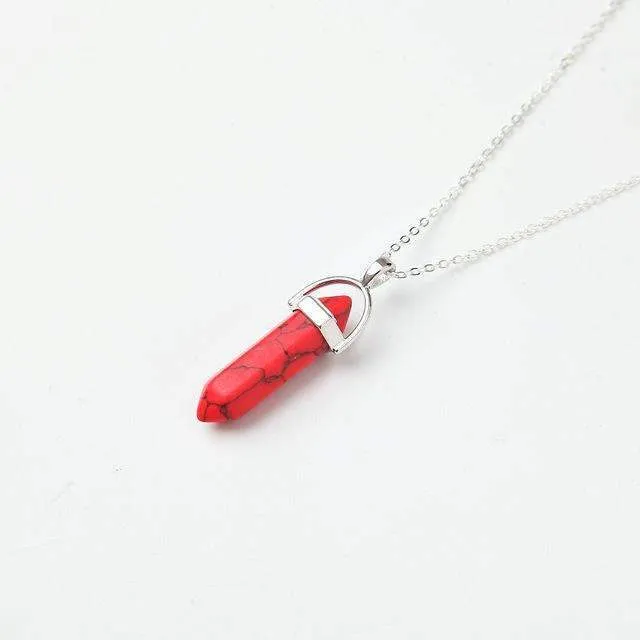 Natural Crystal Pendant Necklace