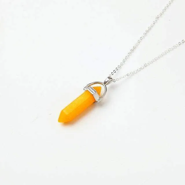 Natural Crystal Pendant Necklace