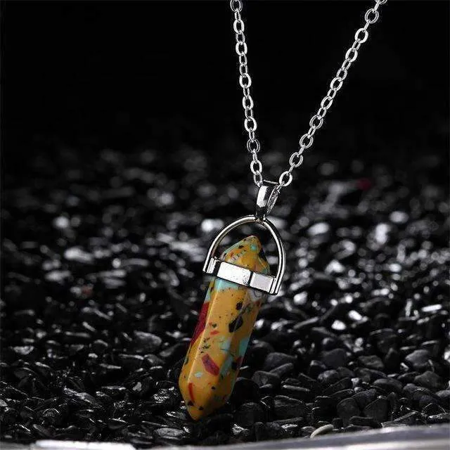 Natural Crystal Pendant Necklace