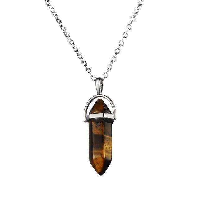 Natural Crystal Pendant Necklace