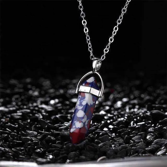 Natural Crystal Pendant Necklace