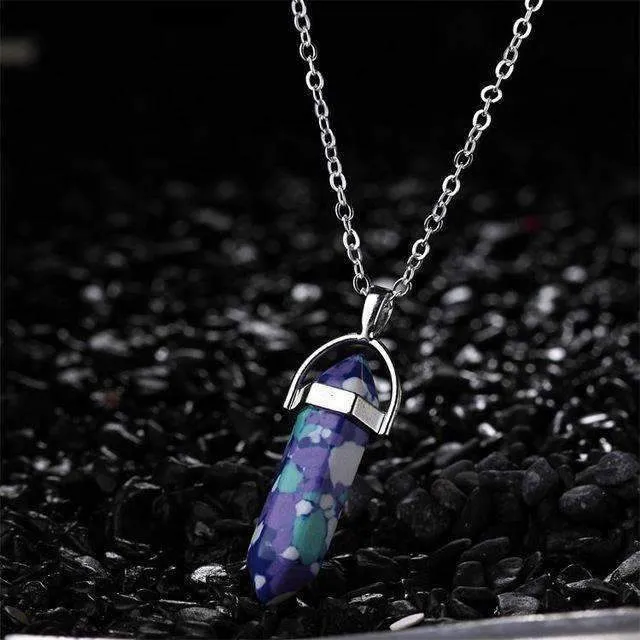 Natural Crystal Pendant Necklace