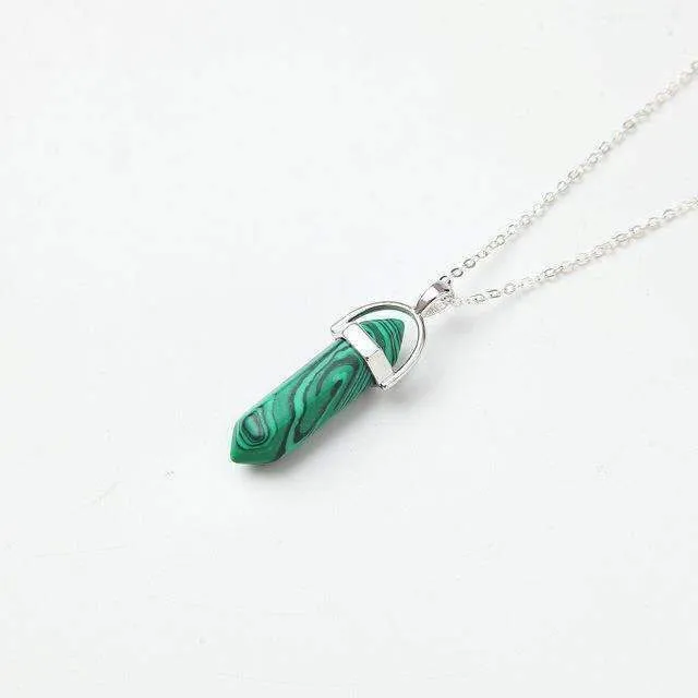 Natural Crystal Pendant Necklace