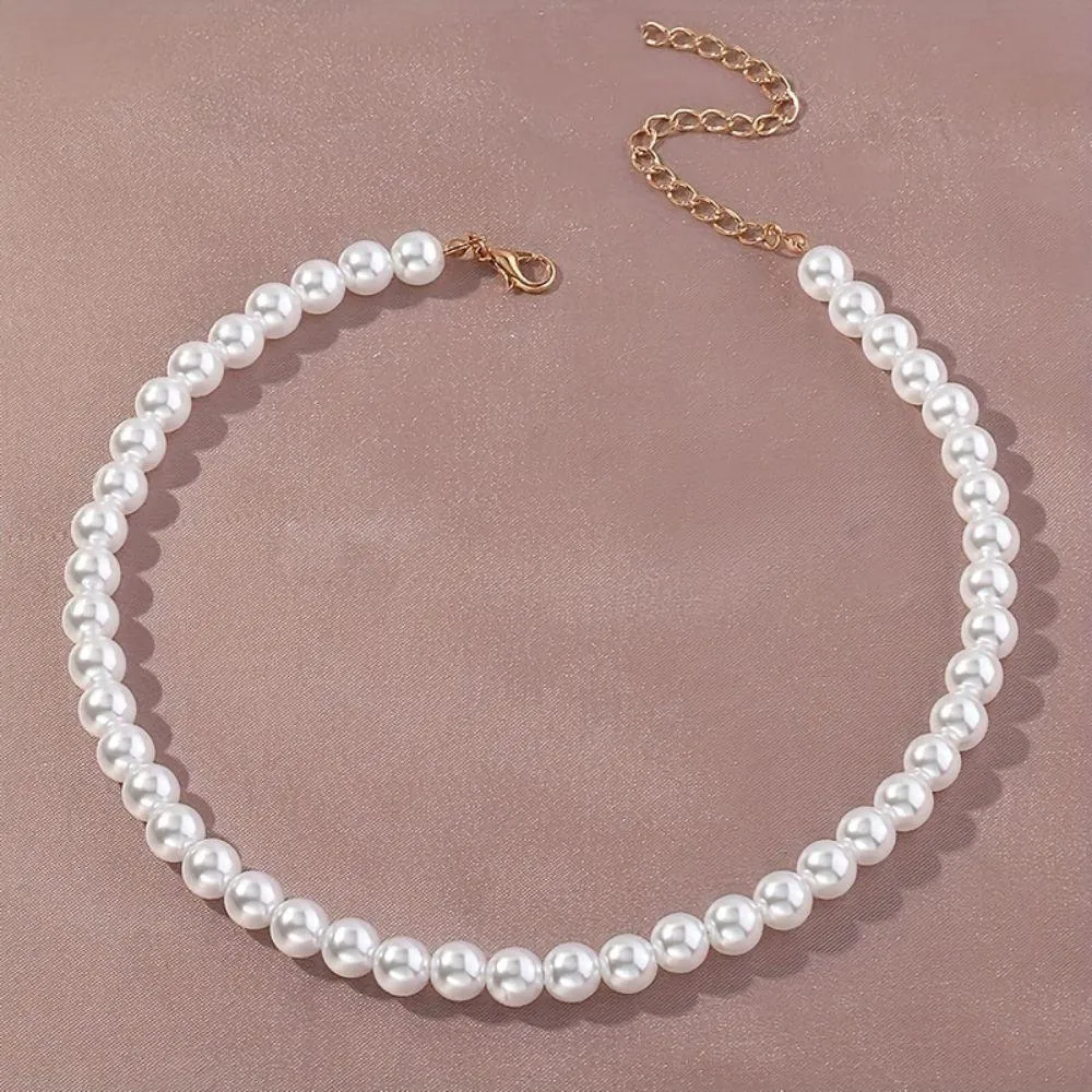 Natural Freshwater Pearl Necklace Women's Collarbone Chain