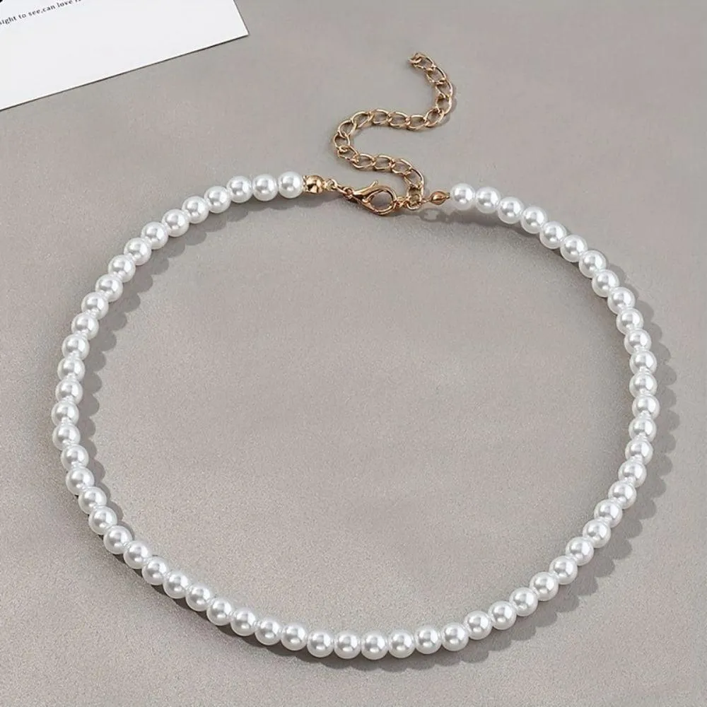 Natural Freshwater Pearl Necklace Women's Collarbone Chain