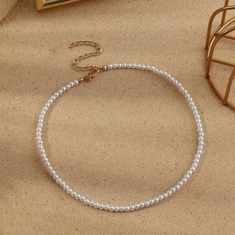 Natural Freshwater Pearl Necklace Women's Collarbone Chain