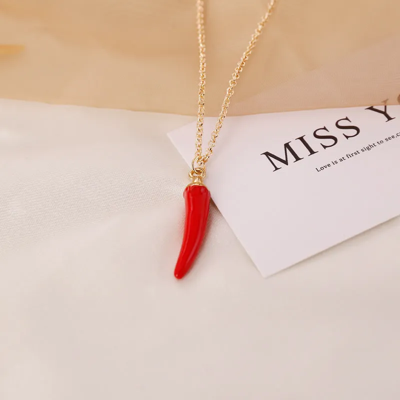 Natural Heart Alloy Oil Dripping Necklaces