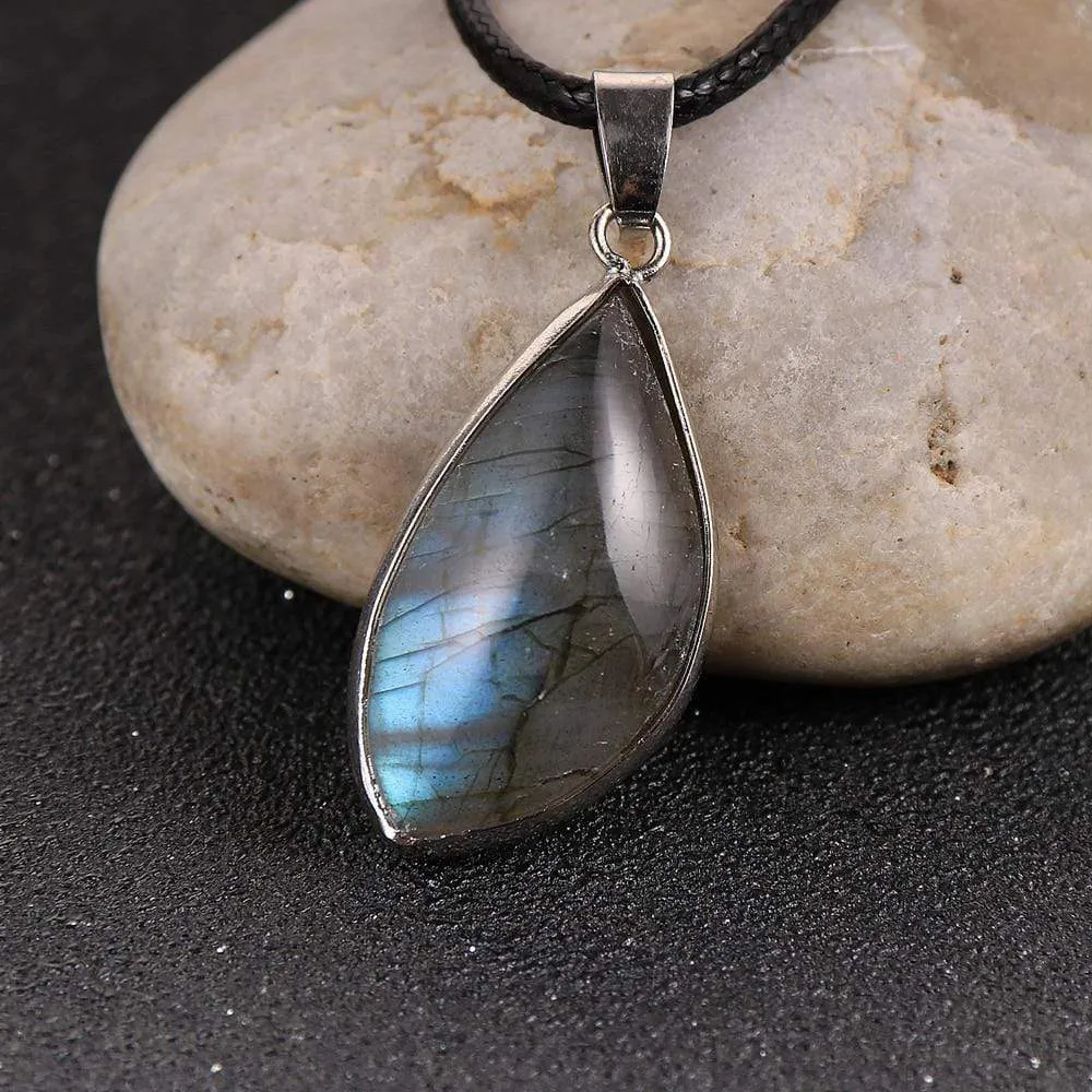 Natural Labradorite Pendant Necklace