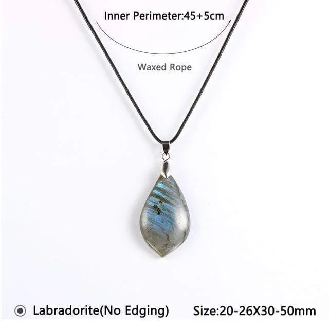 Natural Labradorite Pendant Necklace