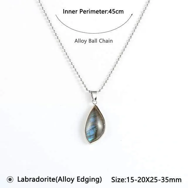 Natural Labradorite Pendant Necklace