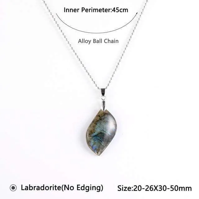 Natural Labradorite Pendant Necklace