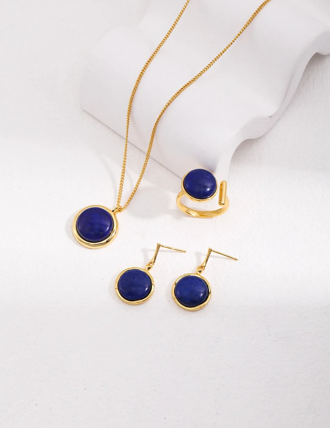 Natural Lapis Lazuli Stone Round Necklace