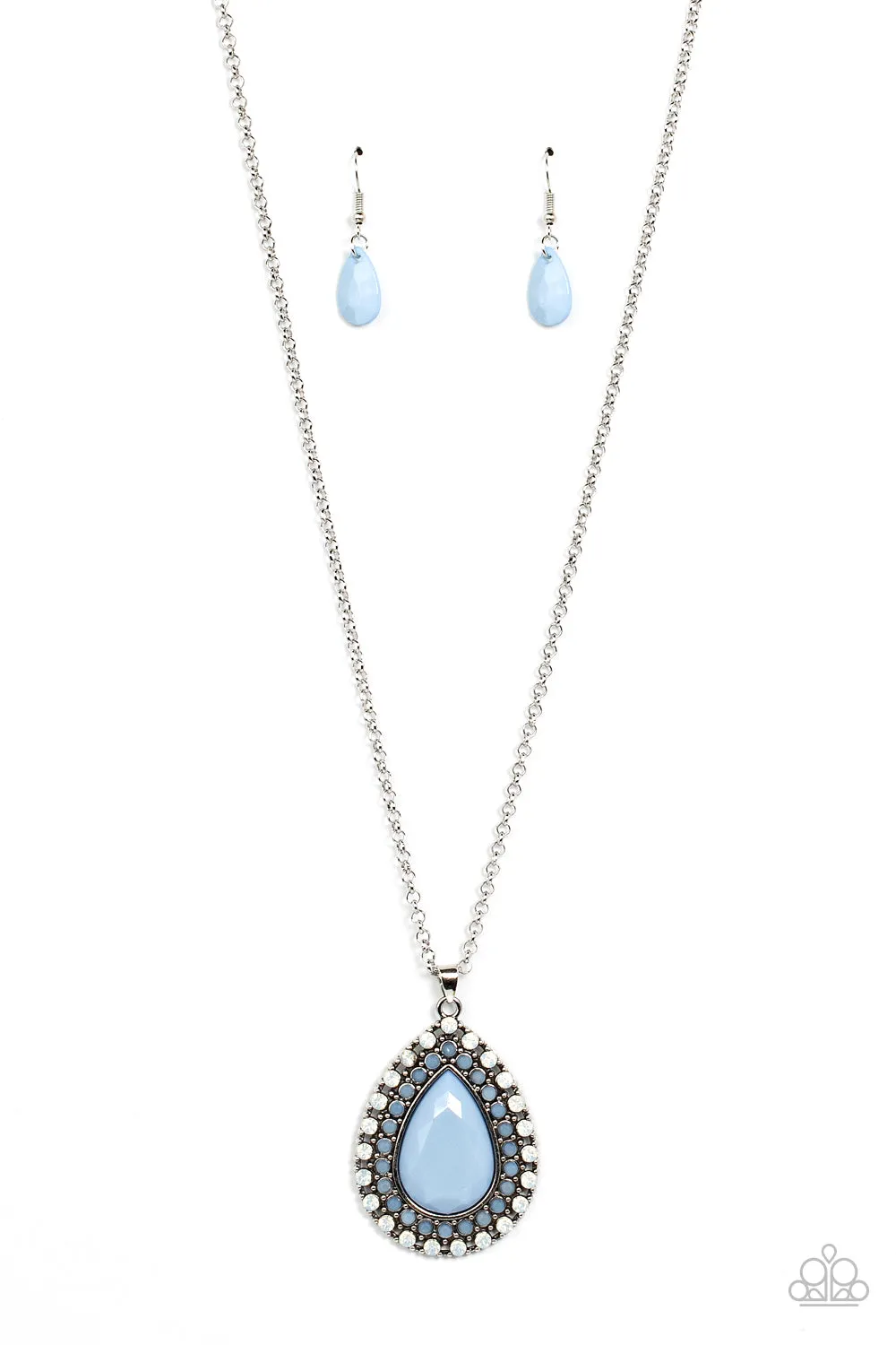 Necklaces DROPLET Like Its Hot - Blue N2158