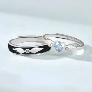 Personalized Matching Wedding Rings Set for Couple