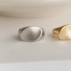 Plain Silver Sovereign Ring