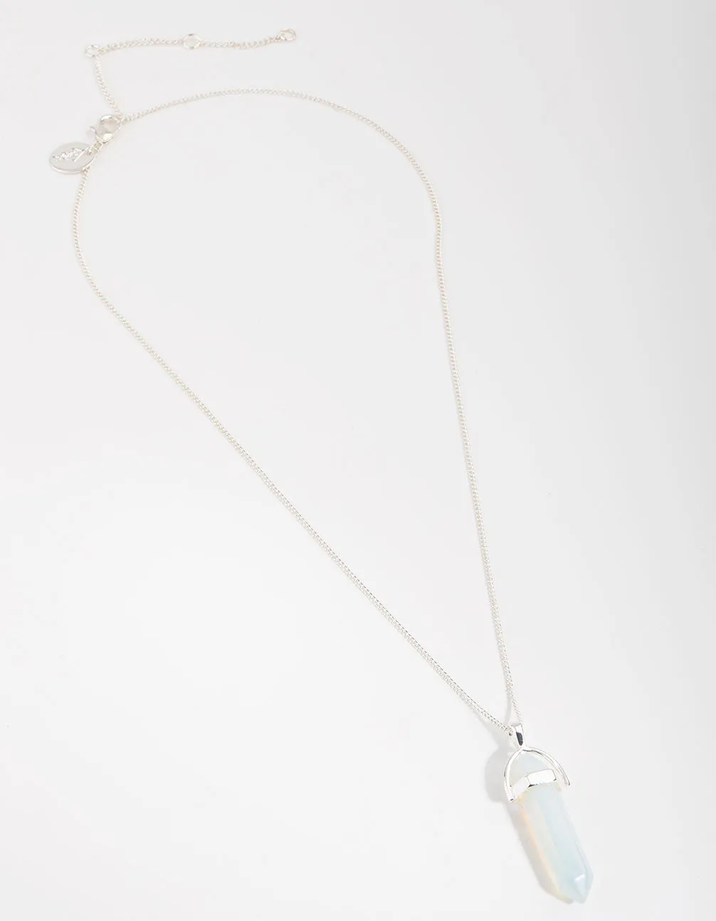 Real Silver Plated Moonstone Shard Necklace