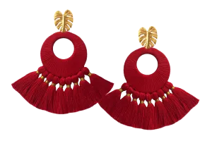 Red Florentine Earrings