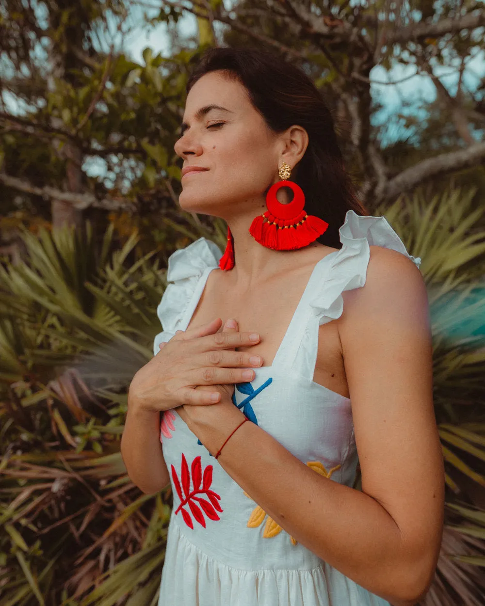 Red Florentine Earrings