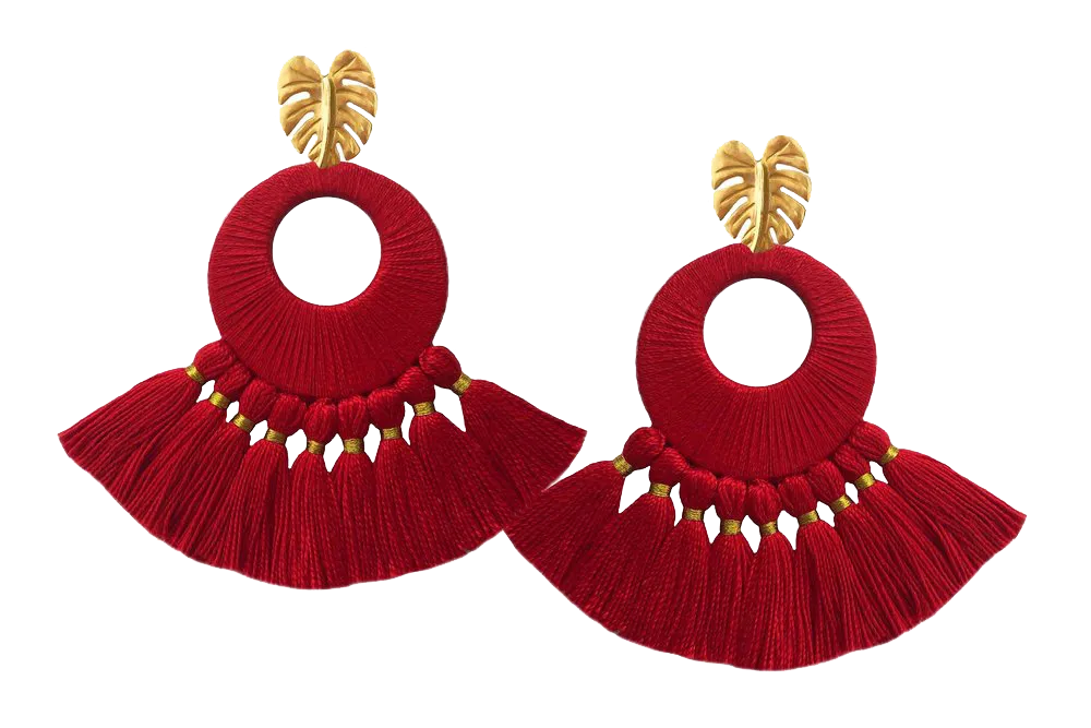 Red Florentine Earrings