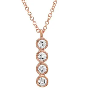 Rose Gold Bezel Pendant Necklace