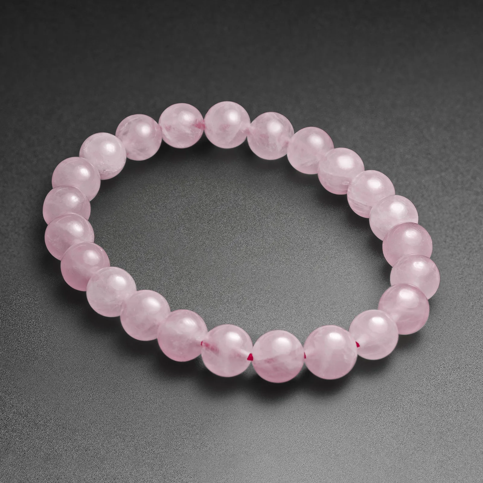 Rose Quartz Bead Stone Stretch Bracelet