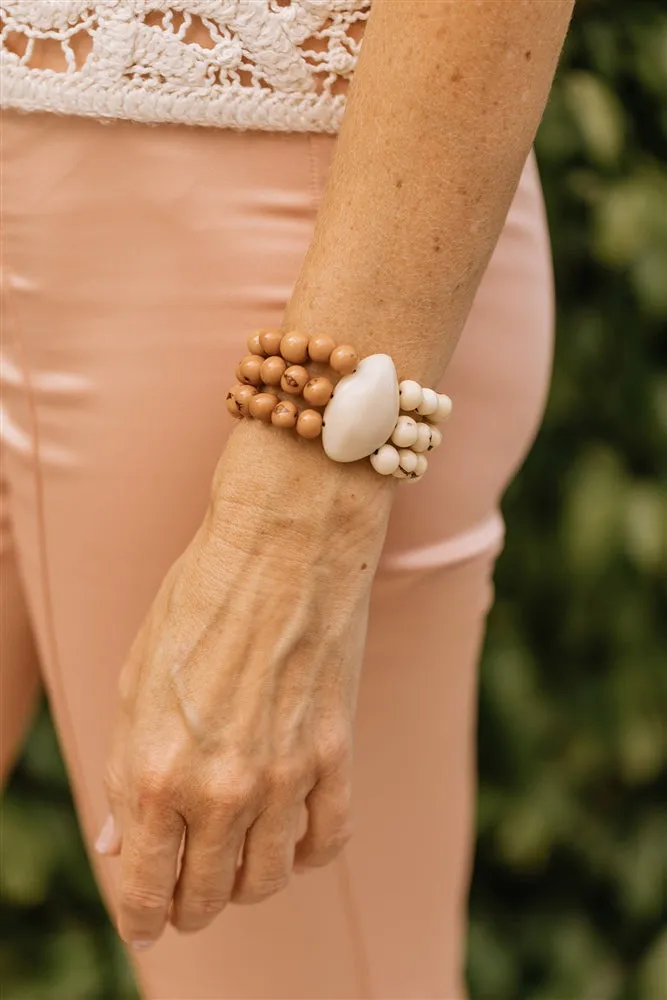 Saona Bracelet - Khaki/Ivory