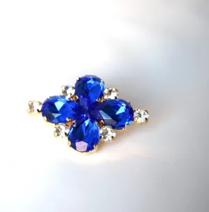 Sapphire Teardrop Brooch