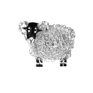 Silver Swaledale sheep brooch