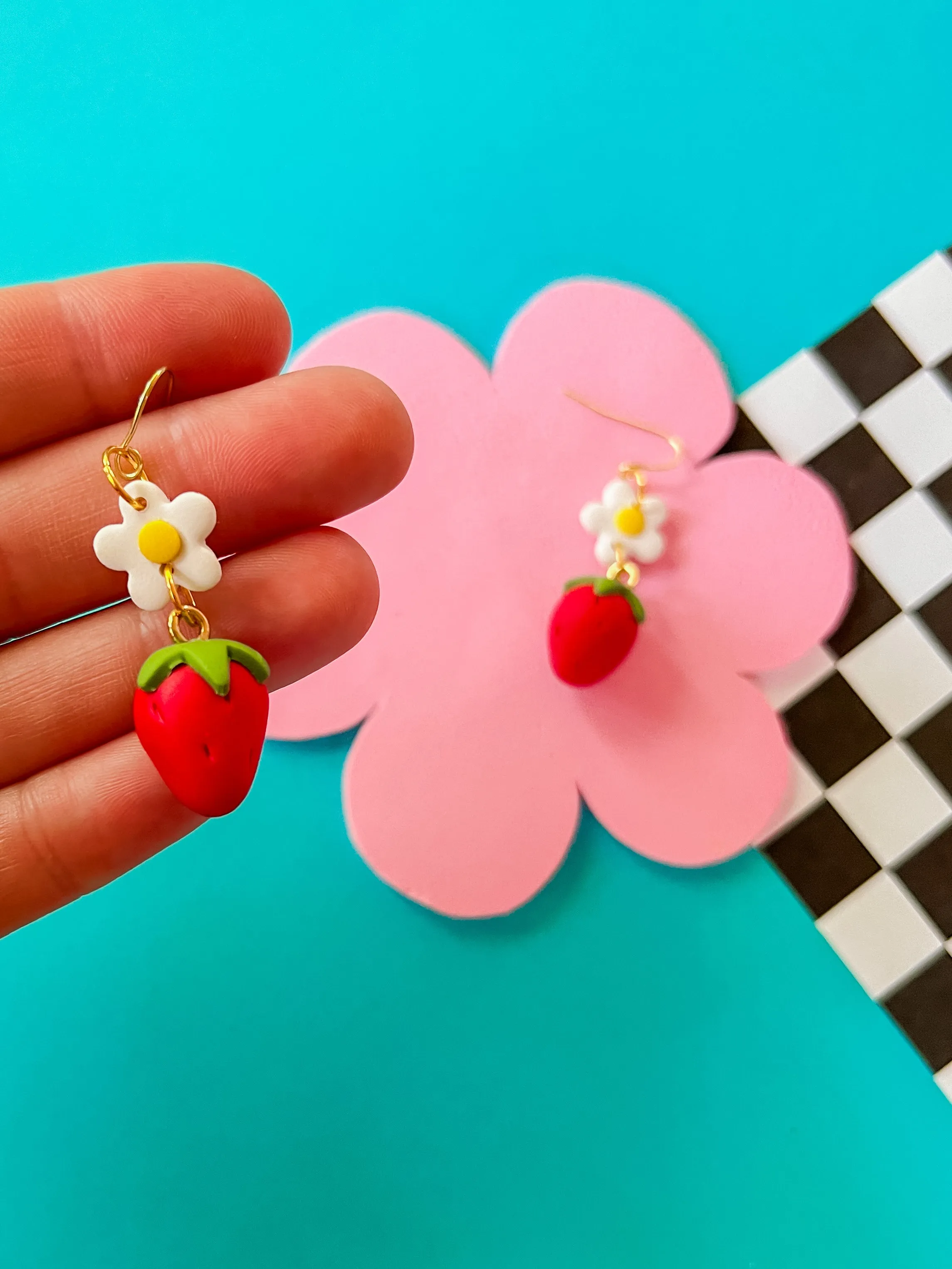 Strawberry Garden | Polymer Clay Earrings