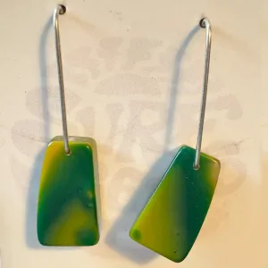 Surf Gems Sustainable Earrings - Green Lava Lamp